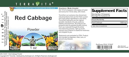 Miniatura 3 de Polvo de col roja (1 oz, ZIN 519447)