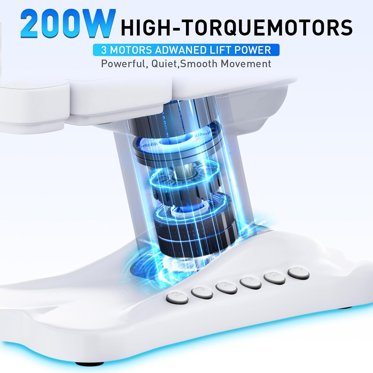 Fully Electric Beauty Tattoo Chair Facial Bed with 3 Motor for Esthetician Clients, Multi-Functional Adjustable Backrest and Legrest Electric Spa Chair with 200W Motor for Physical Therapy