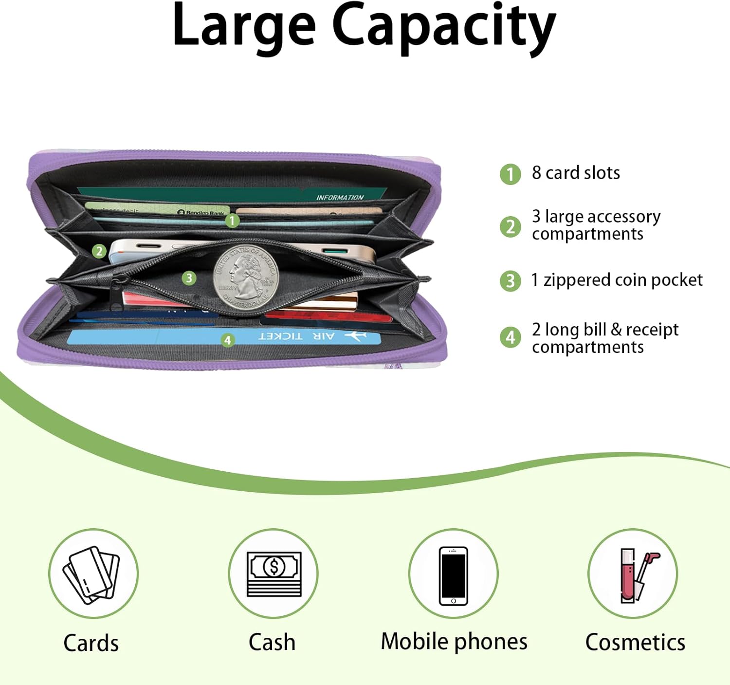 Christian Gift for Womens Wallet - Small Slim PU Leather I Can Do All Things Christ Wallet for Women with Zipper, Credit Card Holder Wallets, Wristlet Wallets for Female Girl (Inspire Religion Gift) - Image 3