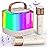 Mini Karaoke Machine for Kids Ages 2-12, Portable Wireless Karaoke Speaker with LED Party Lights & 2 Wireless Microphones, Perfect Birthday & Holiday Toys Gifts for Girls BoysQ21-Purple