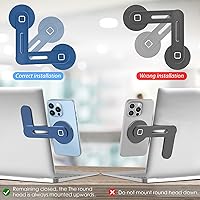 Vista 13 de CloudValley - Soporte magnético de teléfono para portátil, soporte lateral ajustable para monitor de teléfono para iPhone 12 Pro Max / 12 Pro / 12