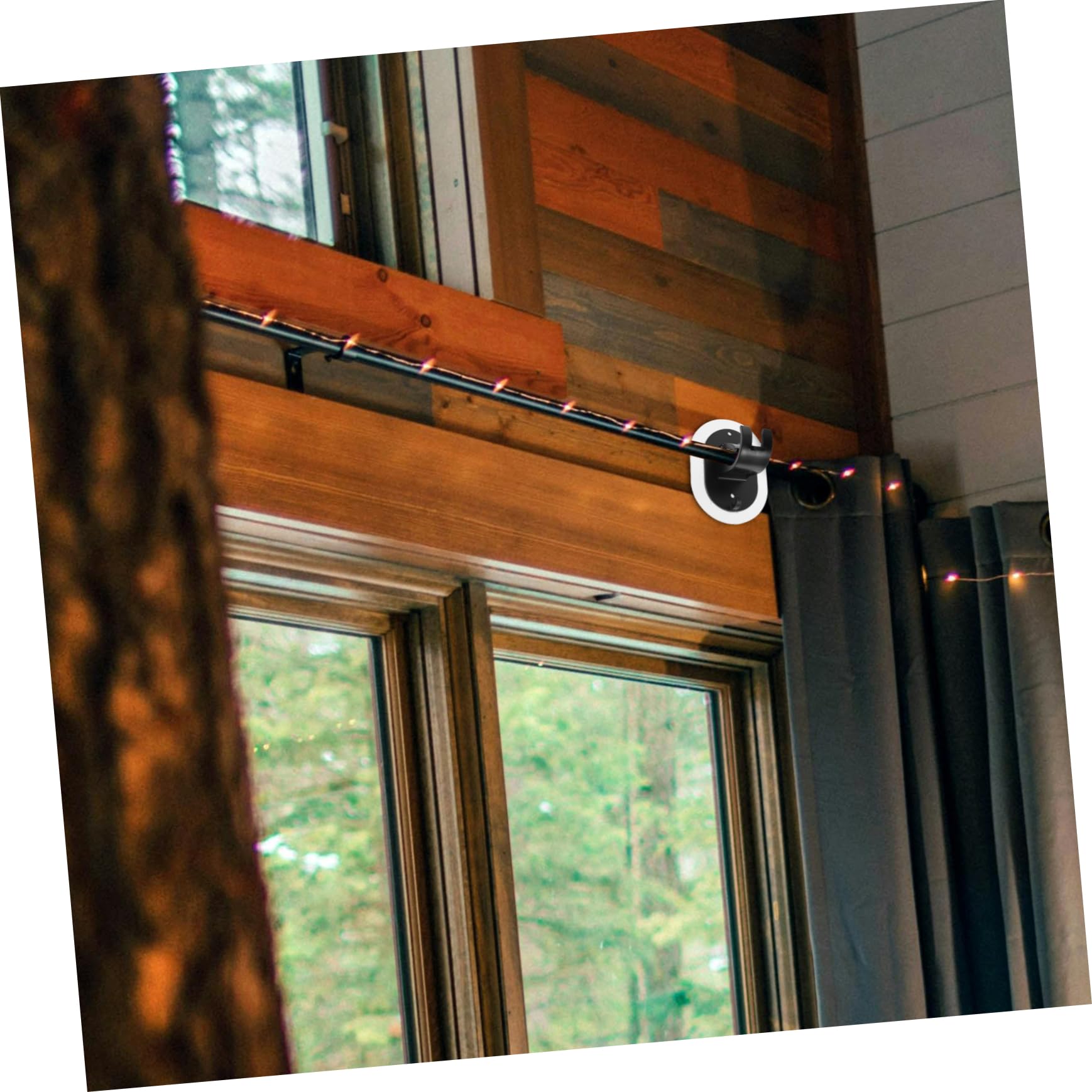 Ciieeo 4 Ensembles Support De Tige De Rideau Auto Adhésif Lot de Supports Muraux pour Tiges De Rideaux Installation Facile sans Perçage Design Moderne pour Salle De Bain 4 Pièces * 4