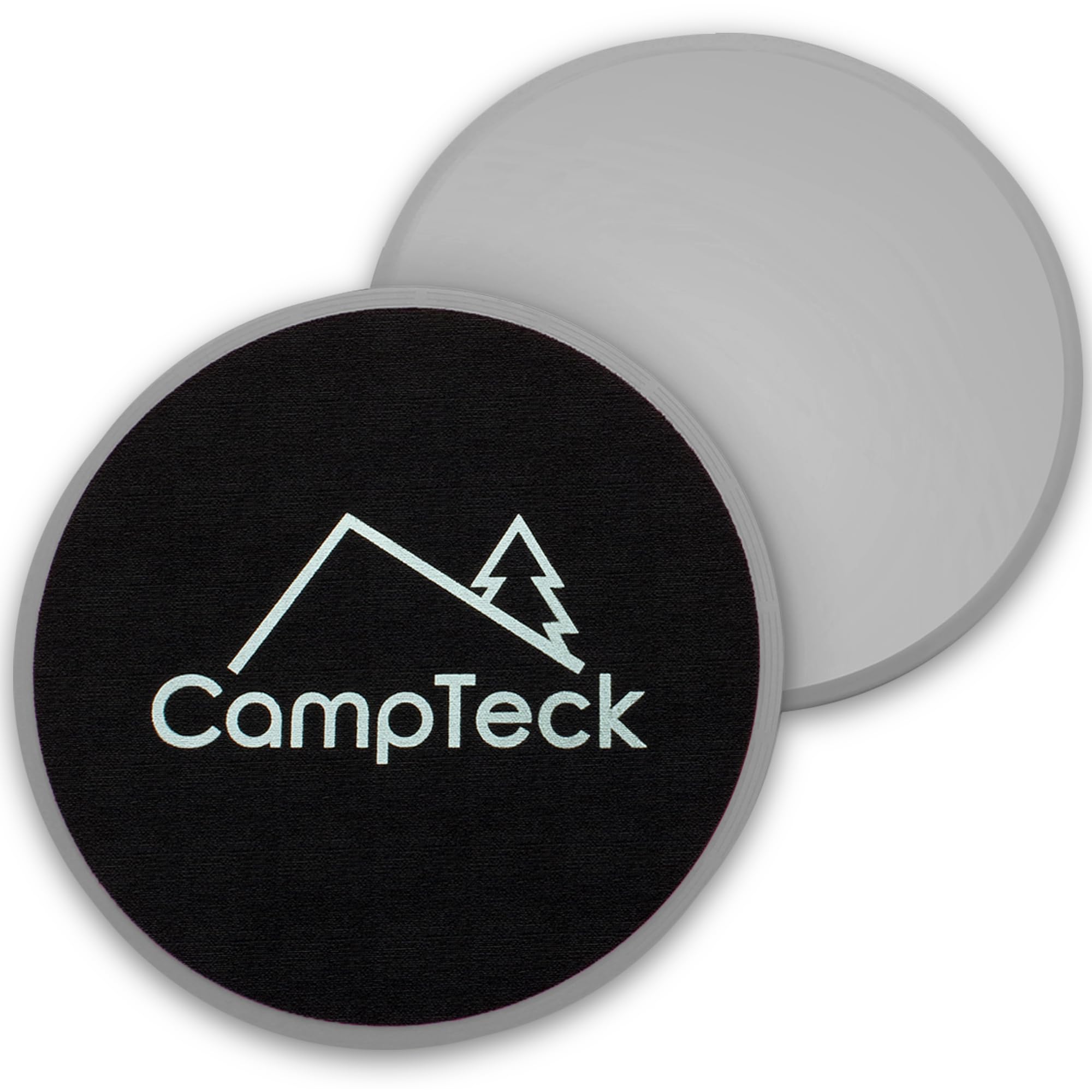 CampTeck U7337 Dual Sided Gliding Discs Core Sliders for Home Fitness Workout, Abdominal & Full Body Exercises – For Use on Carpet & Hard Floors - 2pcs - Grey