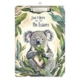 Custom Koala for The Leaves Clip Board – Acrylic Personalized Clipboard for Teachers, Students, Home Office School Supplies – 12.5 x 9 inch