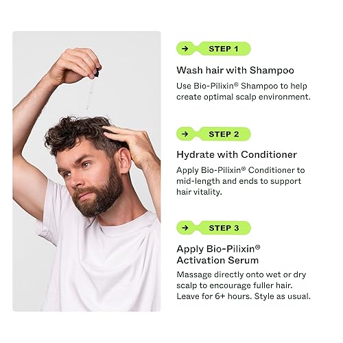 Miniatura 4 de Rutina de activación capilar de 3 pasos para hombres, clínicamente probada con resultados en 45 días una fórmula de pérdida de cabello respaldada