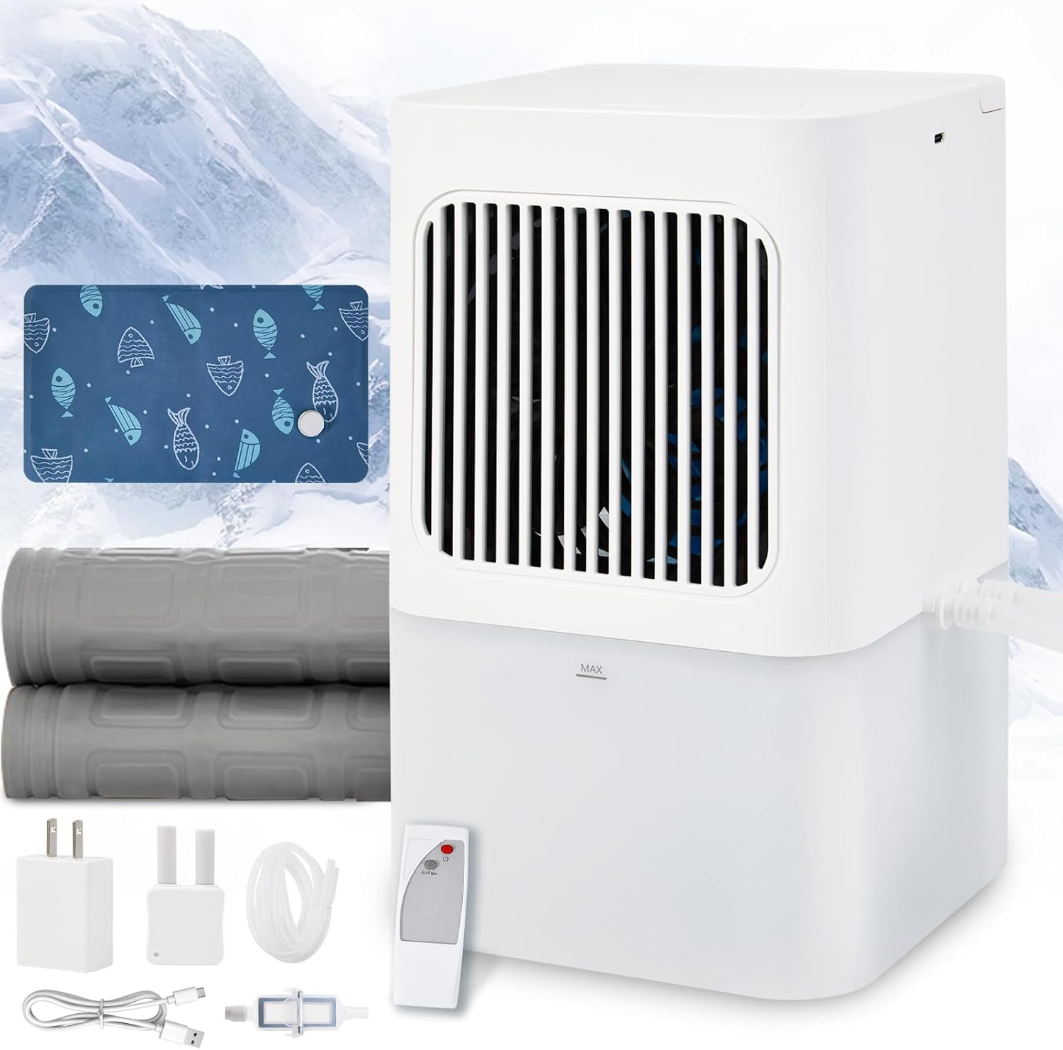 LUFZFEU Bed Cooling System + PVC Chilled Mattress Topper