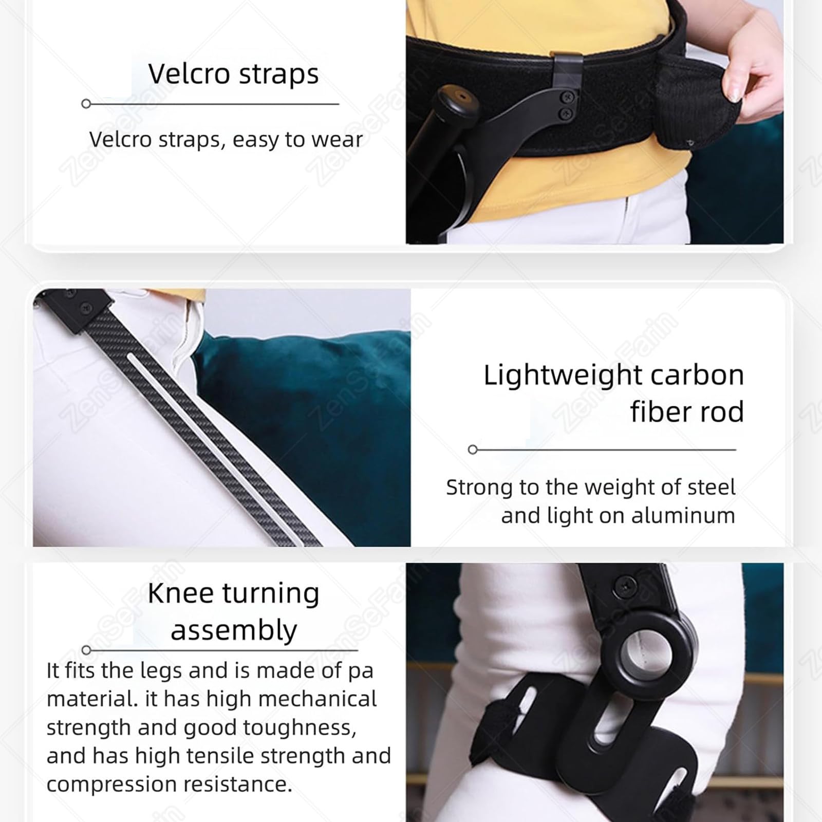 Egzoszkielet Do Urządzeń Wspomagających Chodzenie.Pomaga W 50% Mobilności.3 Poziomy Regulacji Siły.Ergonomiczny,Mocny Pomocnik Do Chodzenia.Podnoszenie Nóg I Wsparcie Wspinaczki L-Right