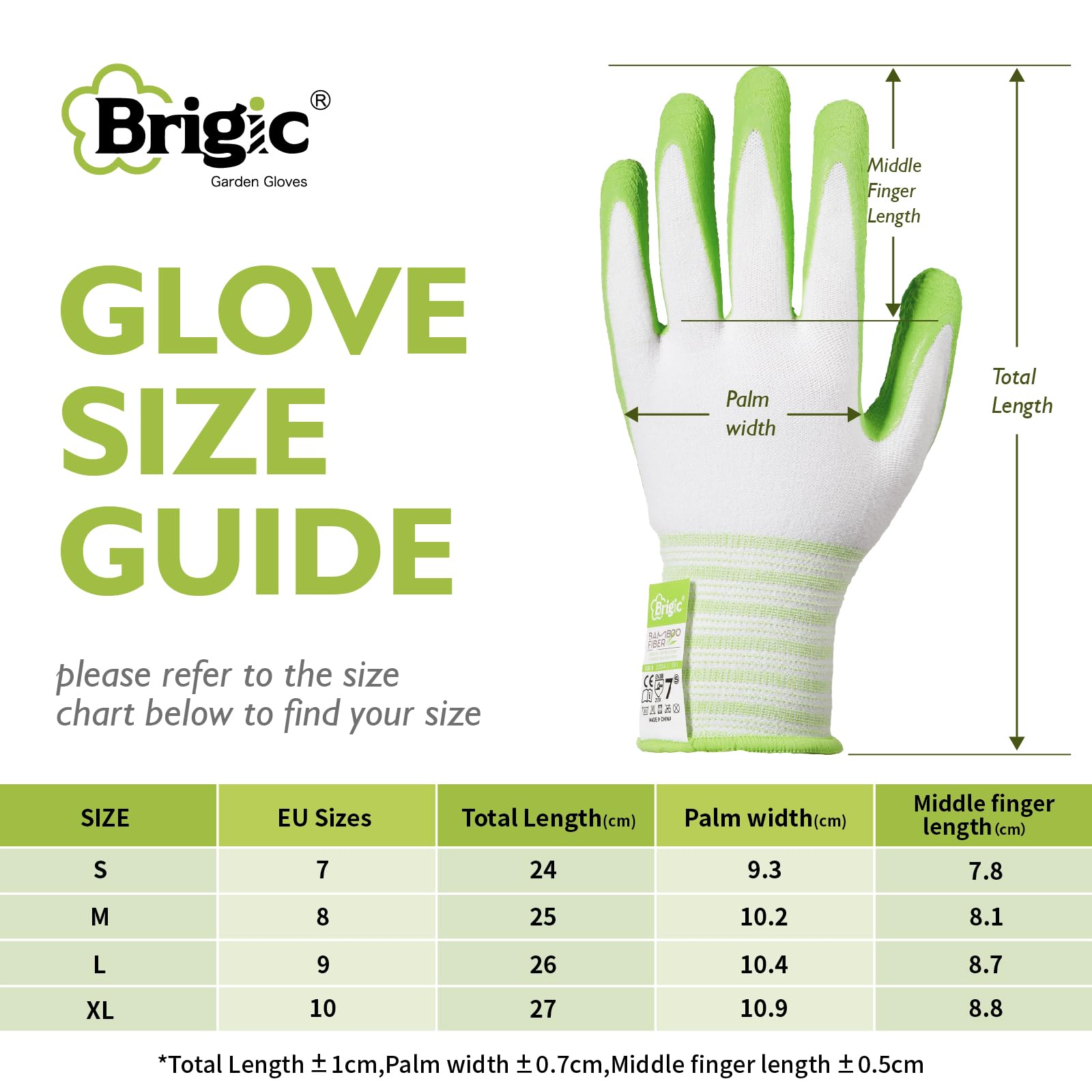 Gants de jardinage en bambou avec revêtement en caoutchouc respirant, toucher, gants de travail en plein air pour femme, vert et violet (2, taille S)