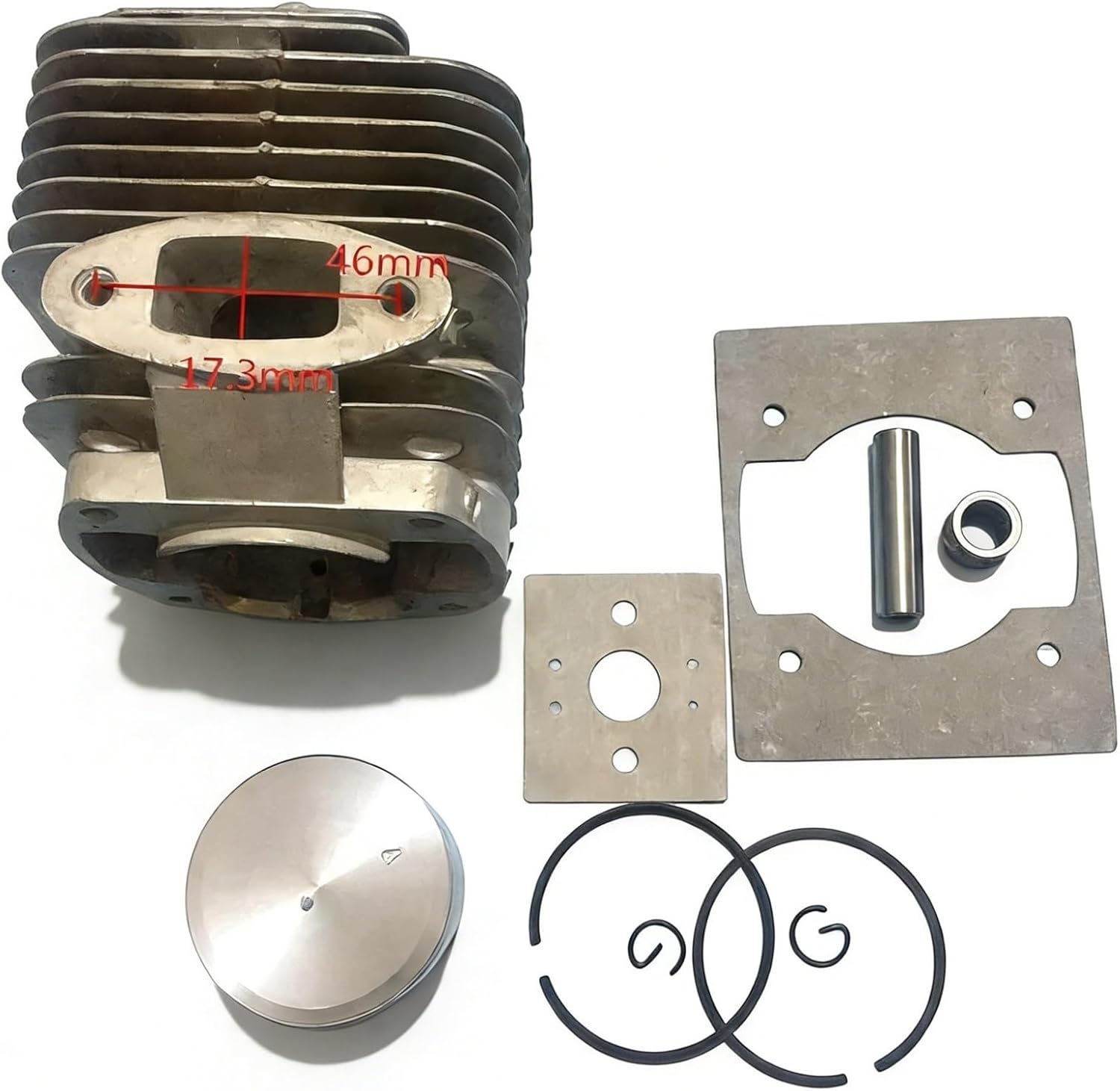 Cylinder Piston Kit Fit for KS865 EB650 2 Stroke Cylinder Rings Pin Clips Assembly Earth Auger Driller