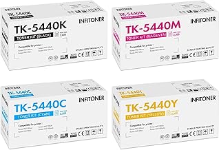 INFITONER TK-5440 TK5440 Compatible with Kyocera Ecosys MA2100cwfx PA2100cwx PA2100cx MA2100cfx Toner MA2100 PA2100 TK 5440 TK-5440K TK-5440C TK-5440Y TK-5444 0M Black Cyan Magenta Yellow, 4 Pack