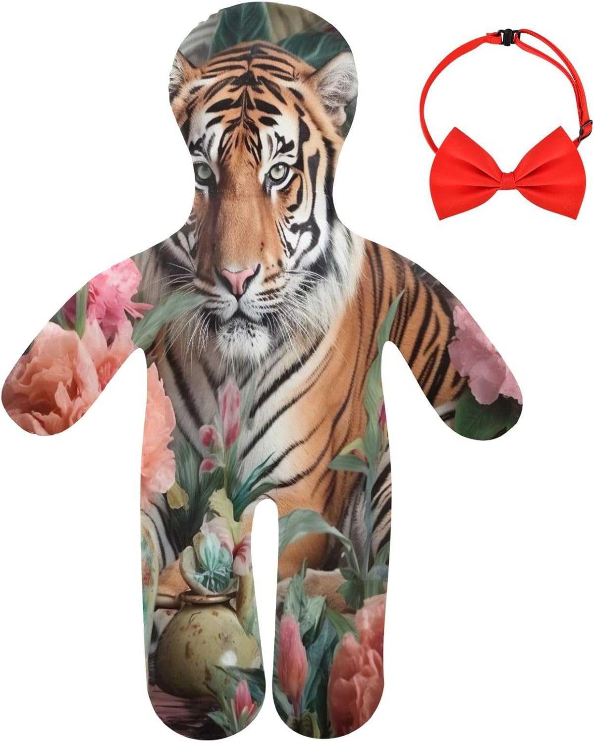 Tiger2 Human-Shaped Pillow Soft Body Pillows Washable Velvet Pillows for Anxiety Relief Sleeping Cuddling & Support