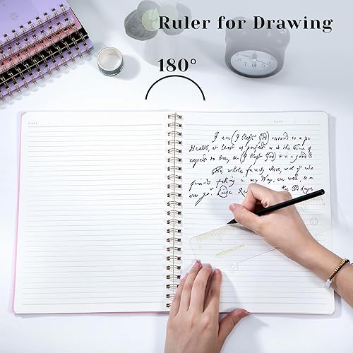 Miniatura 75 de Yoment Cuaderno de espiral con puntos y viñetas de 8.5 x 11 pulgadas, tamaño A4, cuadrícula de puntos grandes, papel de punto grueso de 3.53 oz/m²