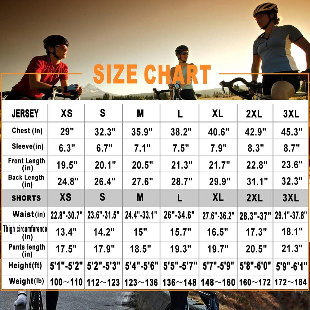 Moxilyn Donne Abbigliamento Manica Corta Ciclismo Set, Tuta da Bicicletta Estiva Traspirante Asciugatura Veloce Manica Corta + 4D Gel Pantaloni con Bretelle Imbottiti