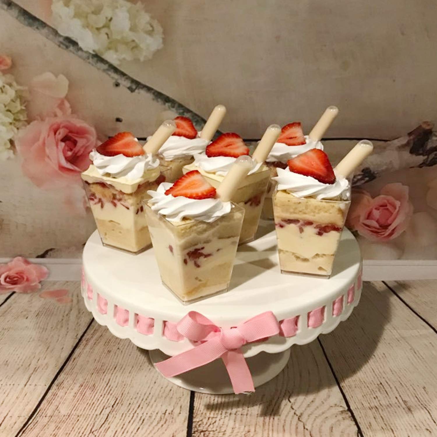 100PCS 4ml Dessert Pipettes, Plastic Squeeze Transfer Pipettes Dropper Liquid Injector for Cupcake Strawberries Chocolate Ice Cream