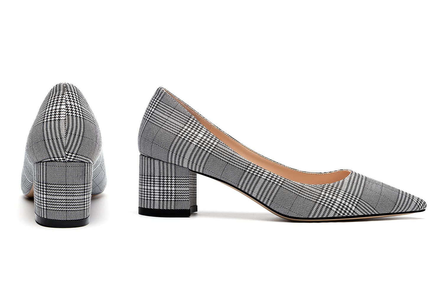 NobleOnly Mujer Zapatos de Tacón Pumps Ancho Tacón 5CM High Heels