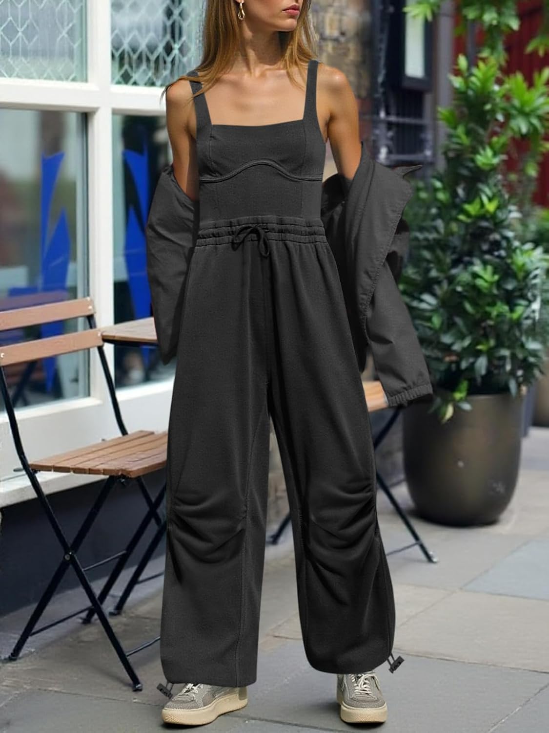 Cicy Bell Womens Summer Sleeveless Jumpsuits Casual Jogger Pants Long Rompers Workout One Piece Outfits with Pockets