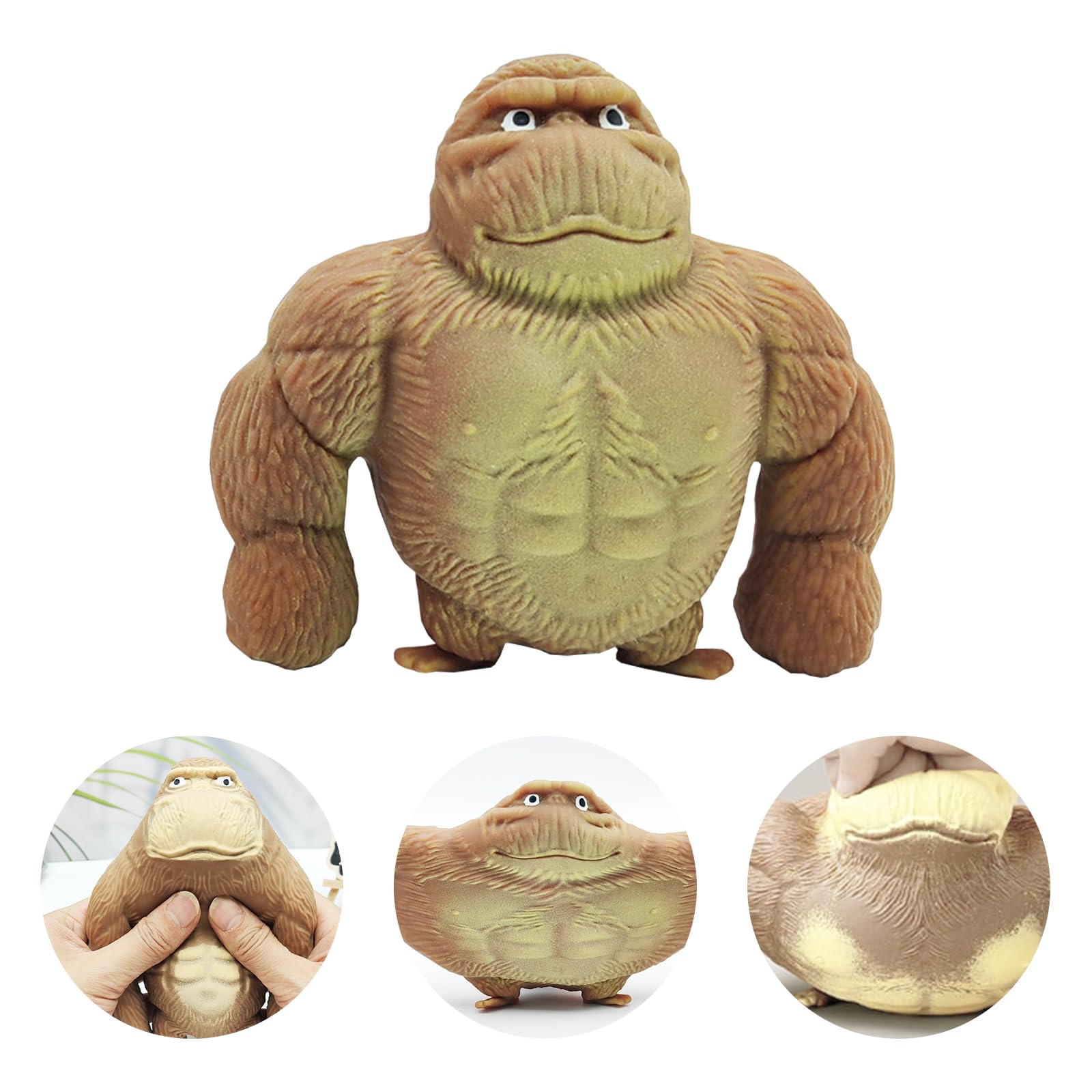 shallyong Anti-stress speelgoed, zacht stressverminderende aap, Monkey Splat, schattig grappig squishy monkey gorilla speelgoed, stressverminderende aap voor volwassenen en kinderen, feest, thuis shallyong Anti-stress speelgoed, zacht stressverminderende aap, Monkey Splat, schattig grappig squishy monkey gorilla speelgoed, stressverminderende aap voor volwassenen en kinderen, feest, thuis