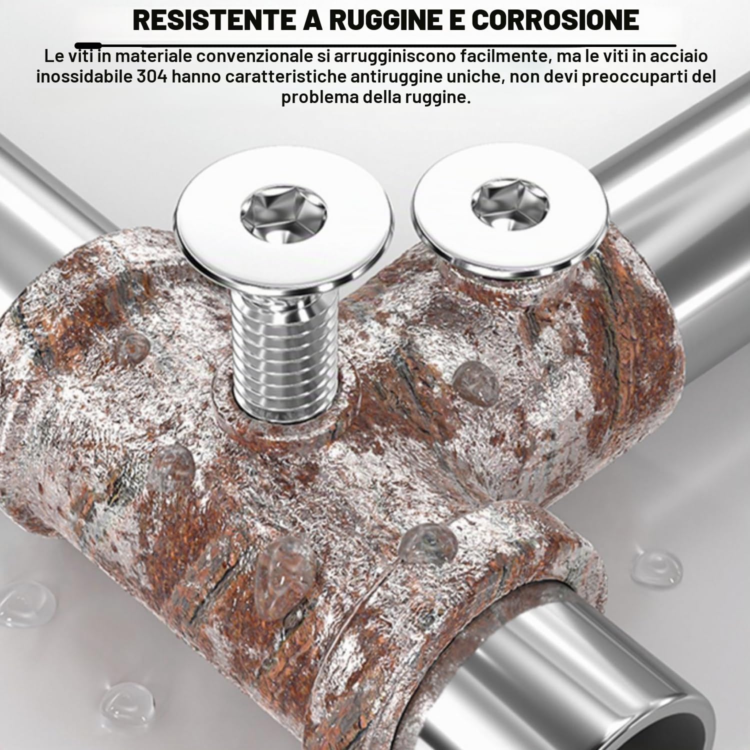 Drenky 50 Pezzi M3 X 10 mm Viti A Testa Svasata con Esagono Incassato Argento in Acciaio Inox A2 V2A Antiruggine Vite a Testa Svasata Norma DIN 7991 / ISO 10642 Filettatura Completa Bullone Meccanico