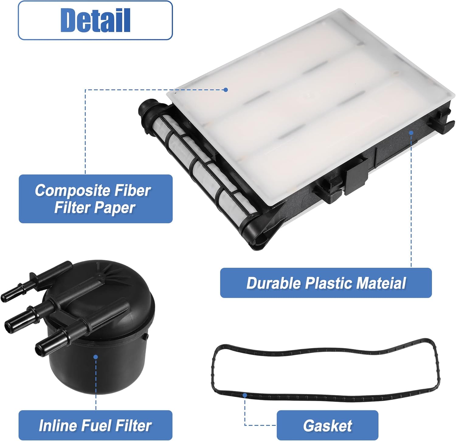 X AUTOHAUX FD-4624 Fuel Filter Element Kit HC3Z-9N184-J for Ford F250 F350 Super Duty 2017-2020 6.7L V8 for Powerstroke Diesel