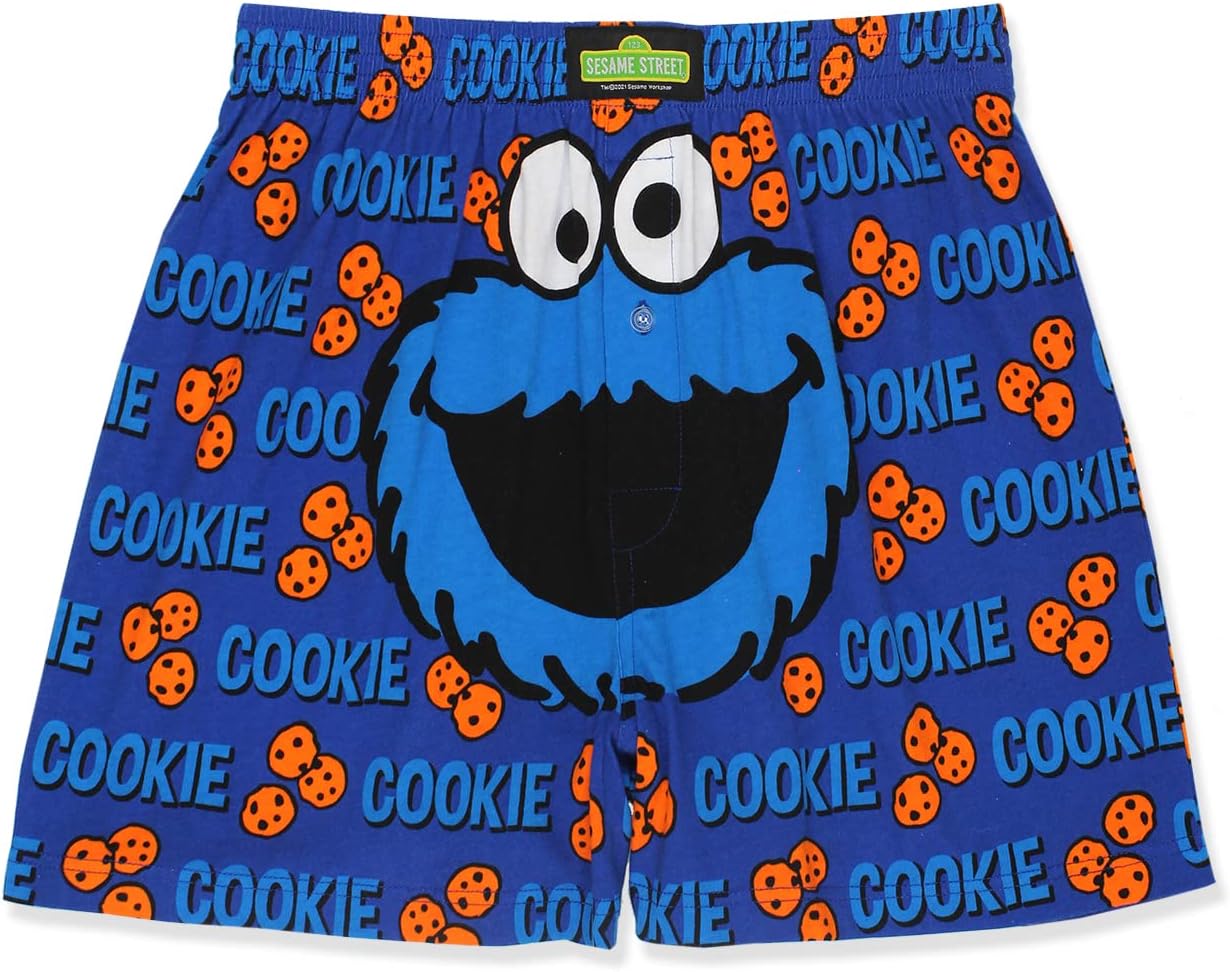 Sesame Streetmens Sesame Street Men's Button Fly Boxer Shorts Boxer Shorts