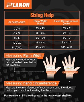 LANON 8 mil Orange Disposable Nitrile Gloves, Mechanic, Heavy Duty, Large