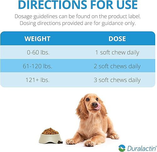 Miniatura 6 de PRN Pharmacal Duralactin Canine Joint Plus - Suplemento de salud articular para perros y cachorros para apoyar los niveles saludables del cartílago