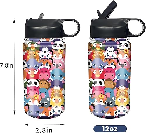 Miniatura 2 de rickyh style Botella de agua para niños con tapa con pajilla aislamiento de acero inoxidable reutilizable regalo para la escuela niños pequeños