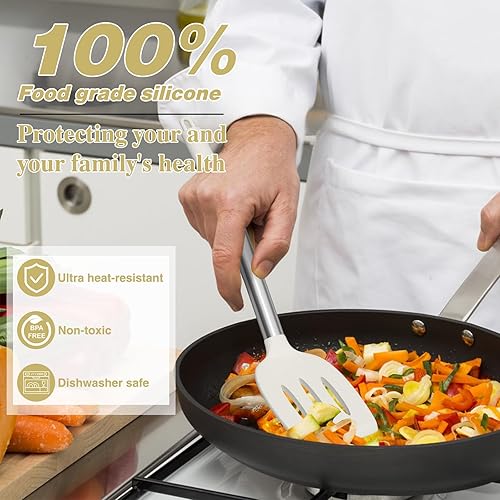 Miniatura 4 de AIKKIL Juego de utensilios de cocina - 30 utensilios de cocina con volteador, espátula, cuchara, pinzas, rallador, resistente al calor, de silicona