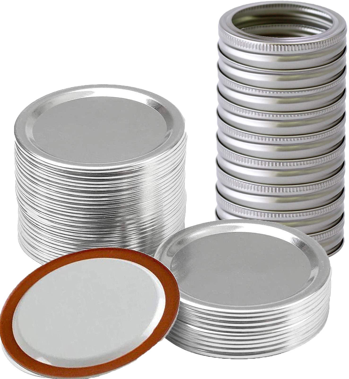 Buy 24 Pcs Canning Lids Wide Mouth Mason Jar Lids and Bands, Lids for