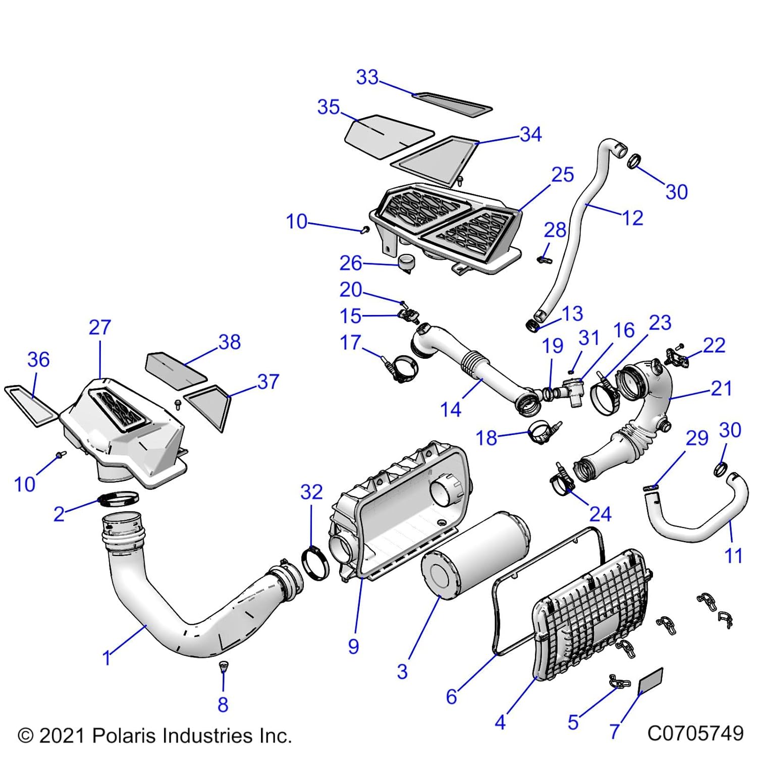 Polaris RZR 3 Bar TMAP Sensor, Genuine OEM Part 2413095, Qty 1
