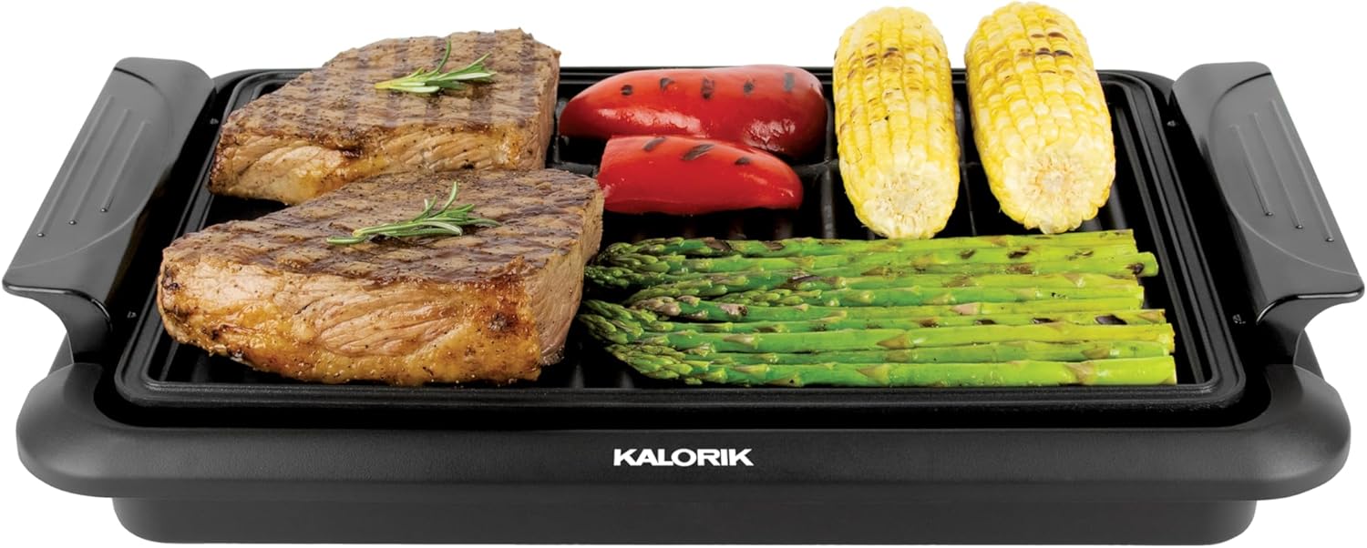 Kalorik Electric Indoor Grill, in Black (GR 45927 BK)