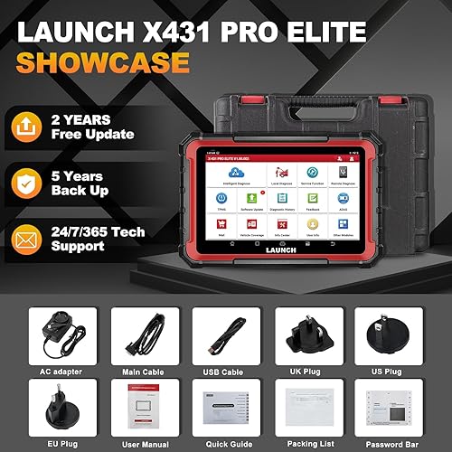 Miniatura 9 de LAUNCH X431 PRO Elite nuevo modelo 2023 Escáner bidireccional totalmente funcional con CANFD y DOIP, codificación ECU, más de 32 restablecimientos,