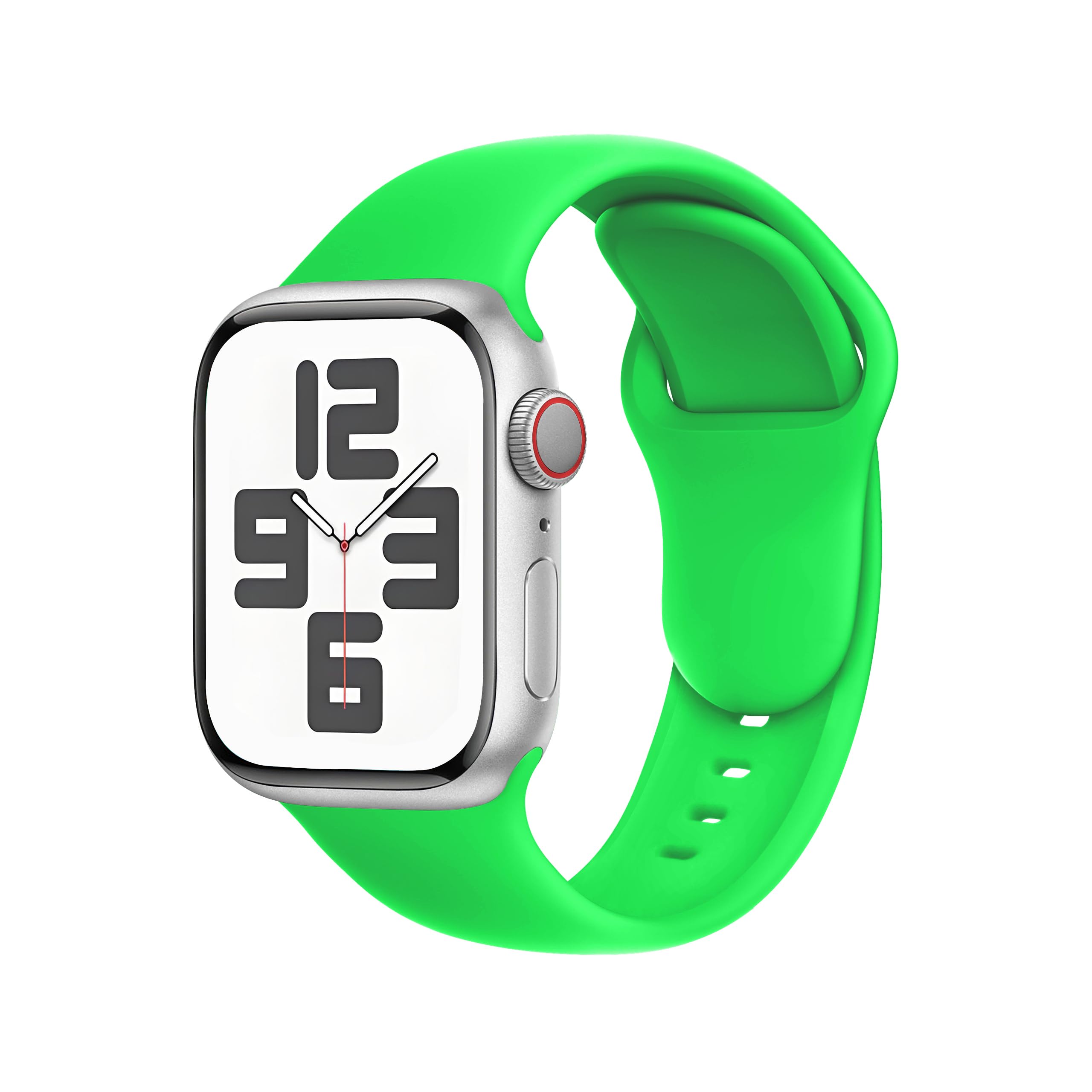 SRena SBC1 cinturino per cinturino apple watch 49mm 46mm 45mm 44mm 42mm 41mm 40mm 38mm ultra 2 apple watch cinturino series 10 9 8 7 6 5 4 3 2 1 originale acciaio sport in colore Verde Fluorescente