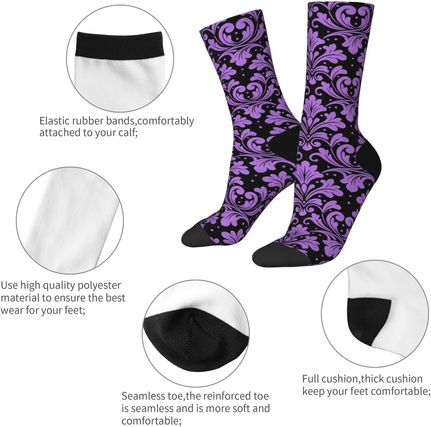 Cute Novelty Crew Socks, Funny Athletic Crazy Dress Socks Gift For Men Women