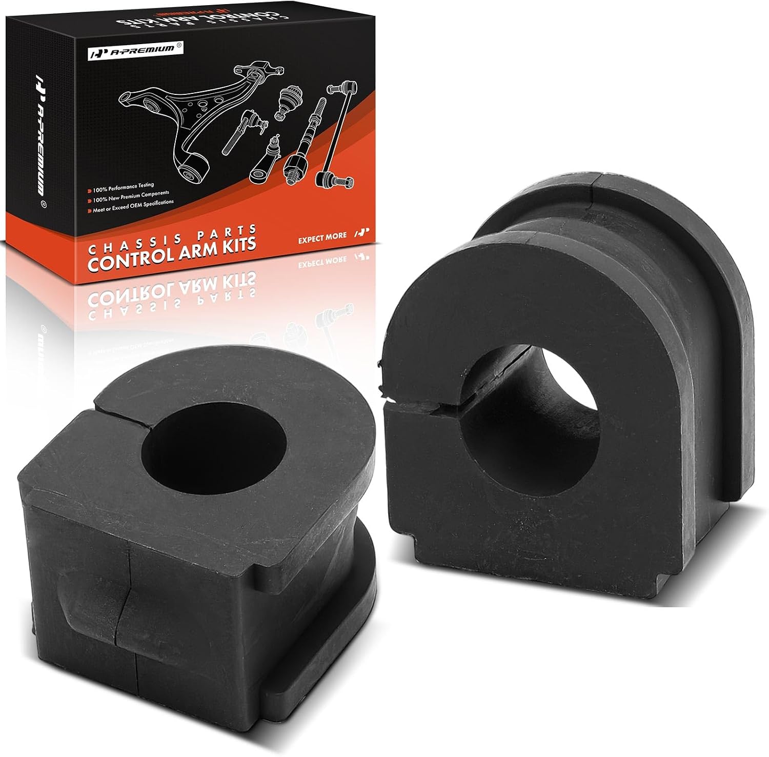 A-Premium 2 x Front To Frame Sway Bar Bushing Kit, Compatible with Chevrolet Blazer 1995-2005, S10 1995-2004 & GMC Jimmy 1995-2005, Sonoma 1995-2004 & Isuzu Hombre 1998-2000 & Oldsmobile Bravada