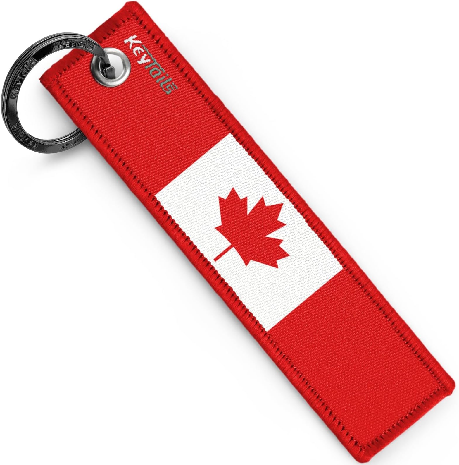KEYTAILS Keychains, Premium Quality Canada Flag Key Tag for Auto, Motorcycle, UTV
