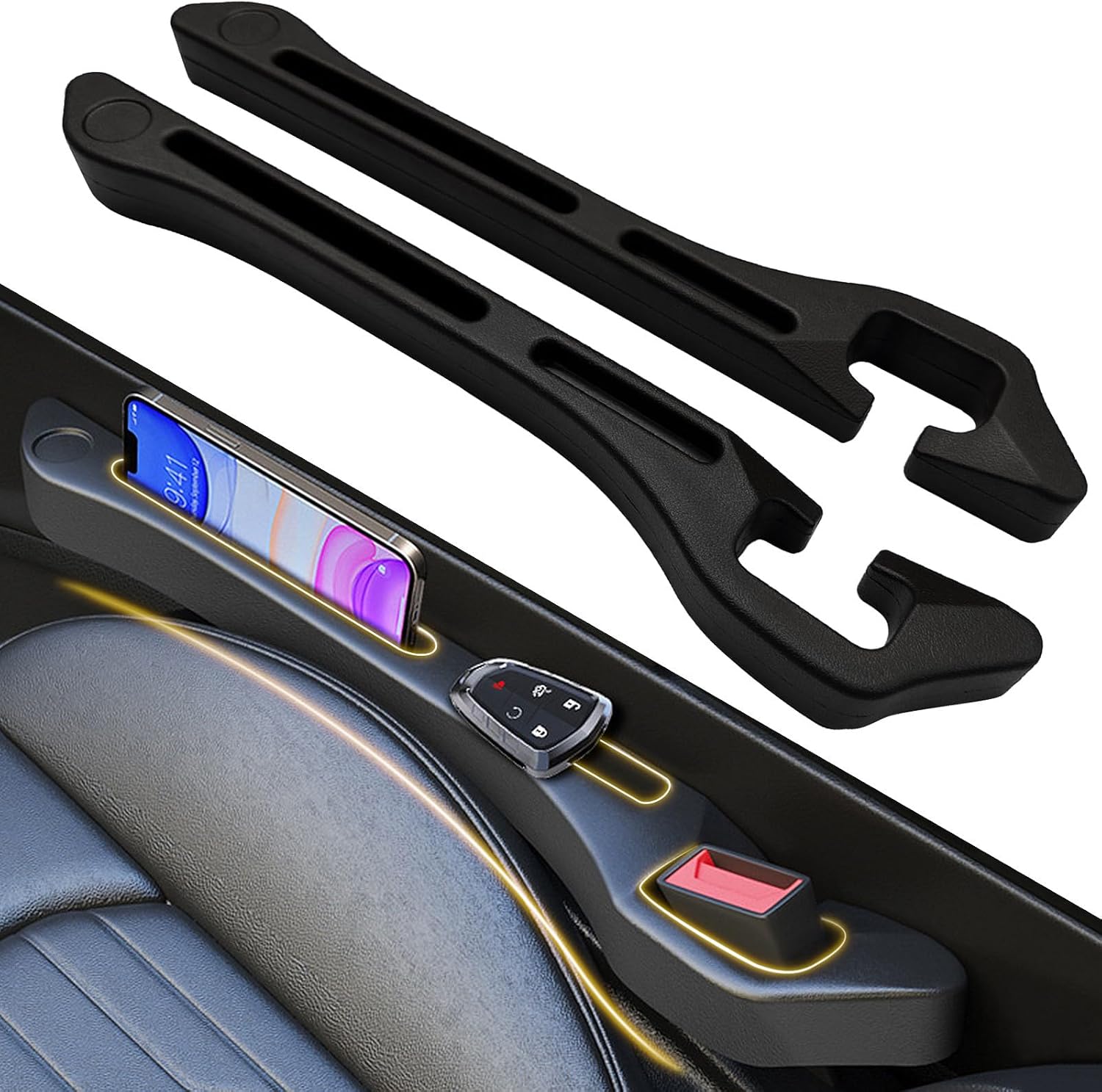 ZOSANY Car Seat Gap Filler 2 Pack, Universal Car Seat Gap