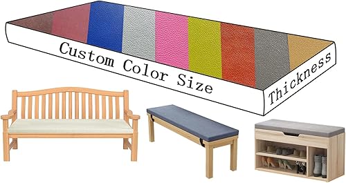 JBlWSGT Cojín de tamaño personalizado, cojines para banco de muebles de patio interiores y exteriores, cojín de asiento de espuma viscoelástica,