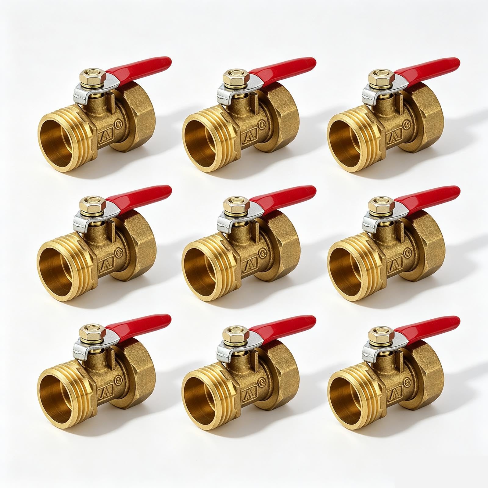 Valvola a sfera comune in ottone interna ed esterna.(0.5 inch 10pcs)