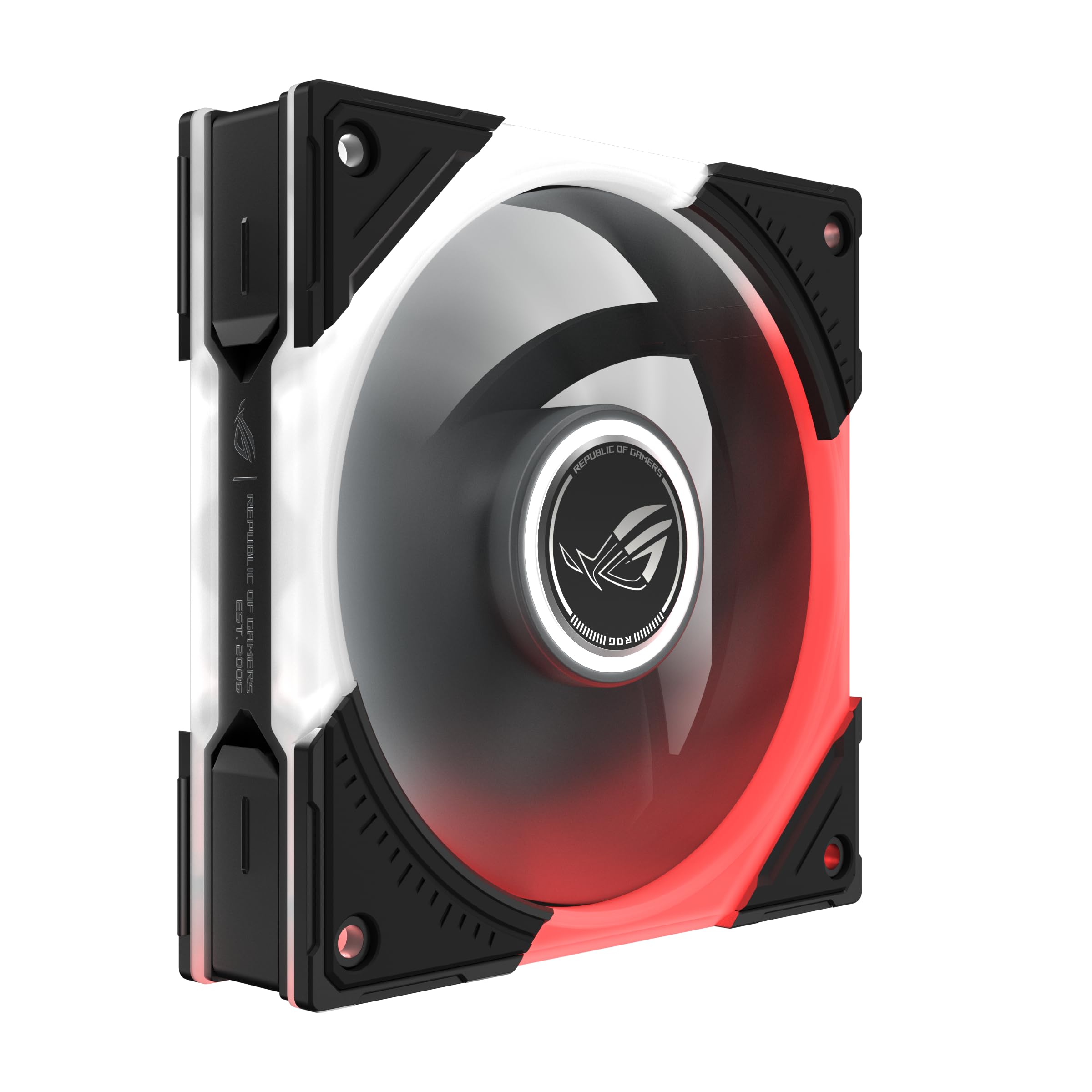 ASUS ROG Eurux GR120 ARGB PWM Lot de 3 ventilateurs PWM de 120 mm, 2600 tr/min, chaîne en marguerite brevetée, éclairage personnalisé, moyeu de ventilateur