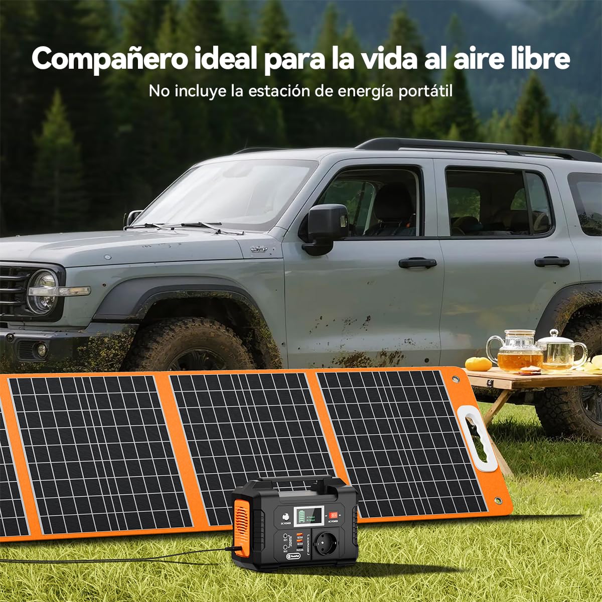 Panel solar plegable de 100 W 18 V, módulo flexible, módulo monocristalino portátil, sistema con tipo C QC3.0 para caravanas, camping, balcón, casas de jardín
