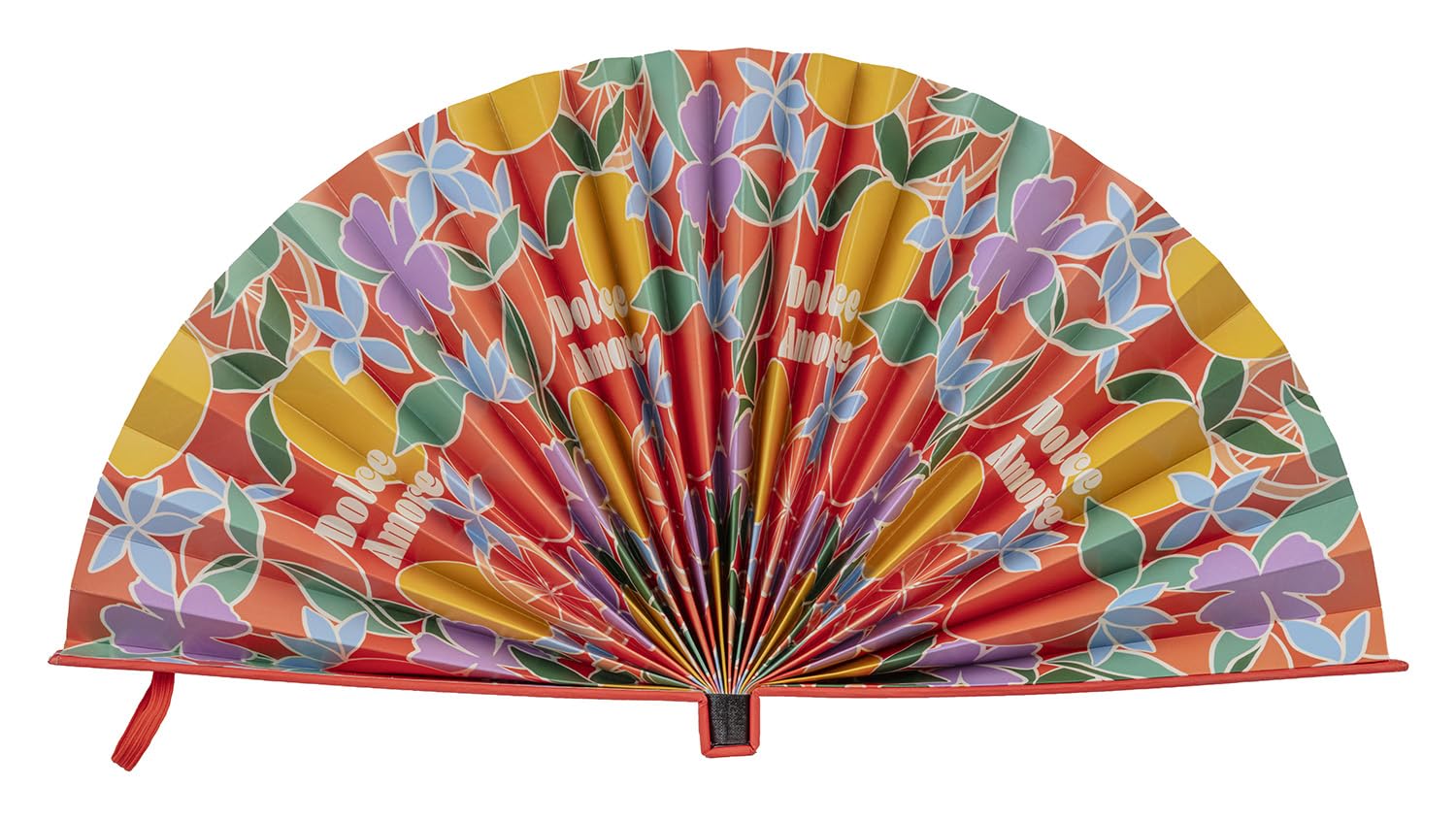 Clairefontaine - 116287C - Eco Folding Cardboard Fan 19.5x2cm Citrus Decor Acidulous Colours - Decorative Practical Accessory Events Gifts Dolce Amore Collection