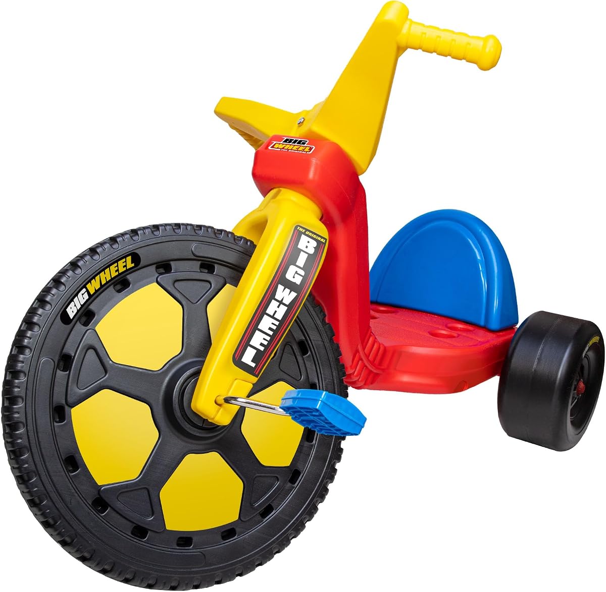 Schylling Big Wheel Chopper - BWCHP - Triciclo de conducción baja con asiento ajustable para niños en crecimiento de hasta 70 lbs. - Bicicleta clásica original - A partir de 3 años
