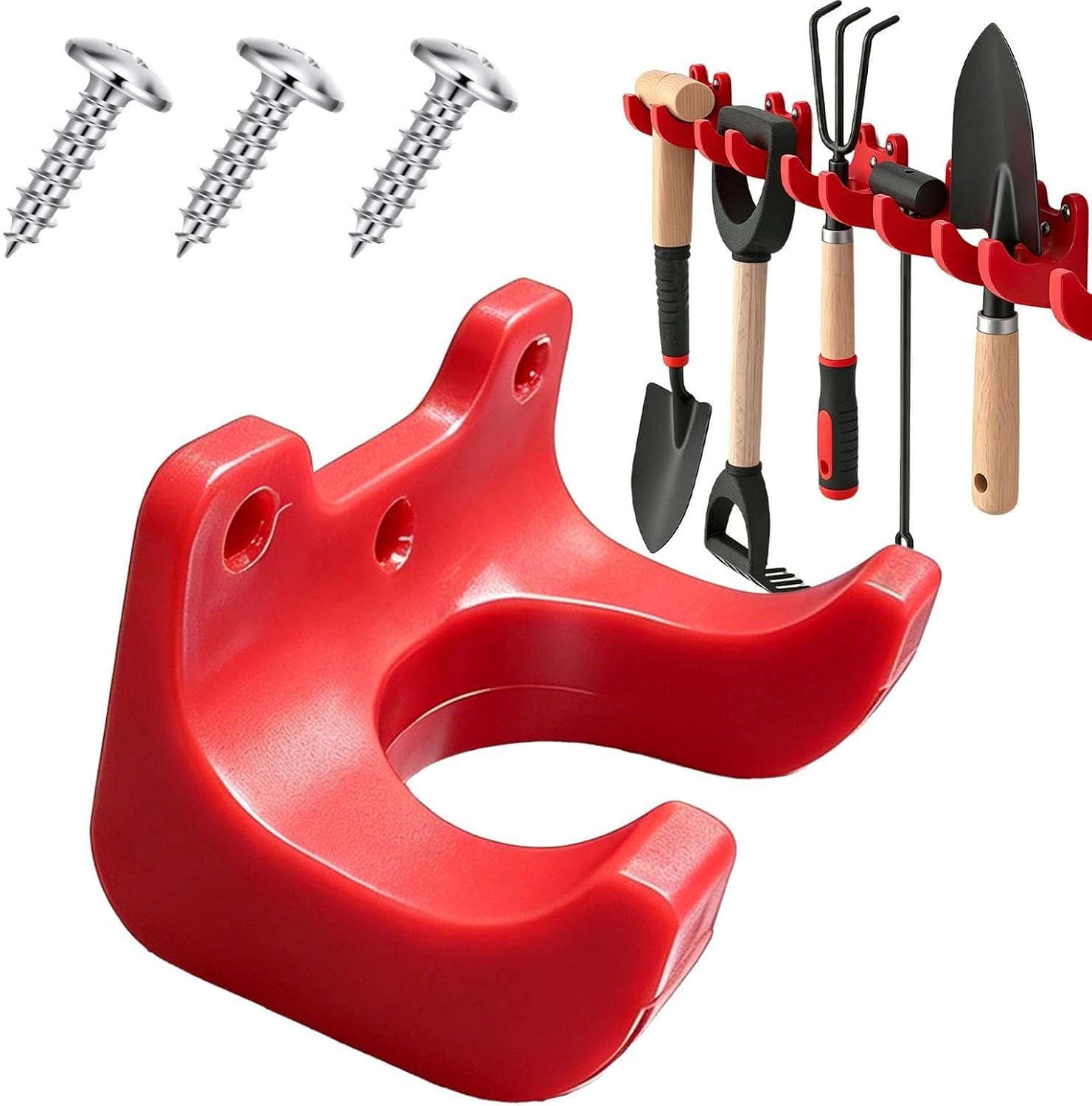 Garden Tool Wall Hooks No Drill Wall Mount Waterproof