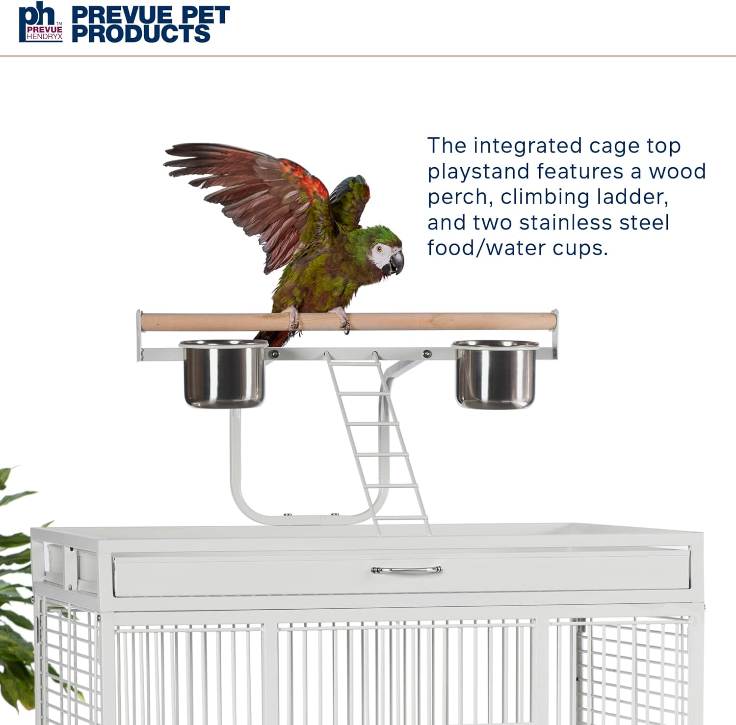 Prevue Pet Products Wrought Iron Select Bird Cage Pewter Hammertone 3153W