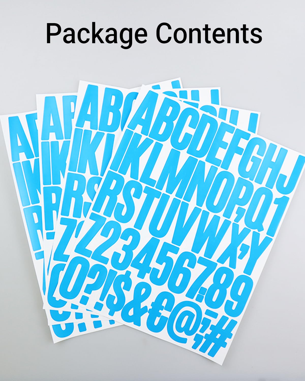 Adesivi Lettere Alfabeto Maiuscole In Vinile, 7,6 Cm, Blu, 6 Fogli, Impermeabili E Rimovibili, Per Cassette Postali E Segnaletica