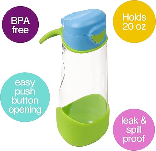 Miniatura 4 de b.box Lonchera y botella de agua deportiva de 20 onzas | Caja Bento grande a juego + botella de bebida para niños | Color: brisa oceánica |