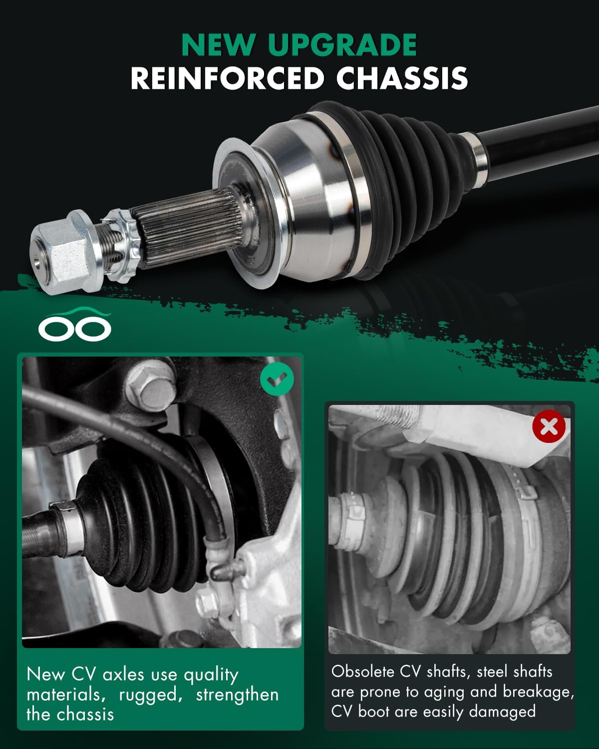 CV Axle Shaft Assembly Rear Left For INFINITI G25 2.5L, G35 3.5L, G37 3.7L,Q40 3.7L,Q60 3.7L,370Z 3.7L 2007-2020 396011EA0A, 396011EB0A,NCV53168