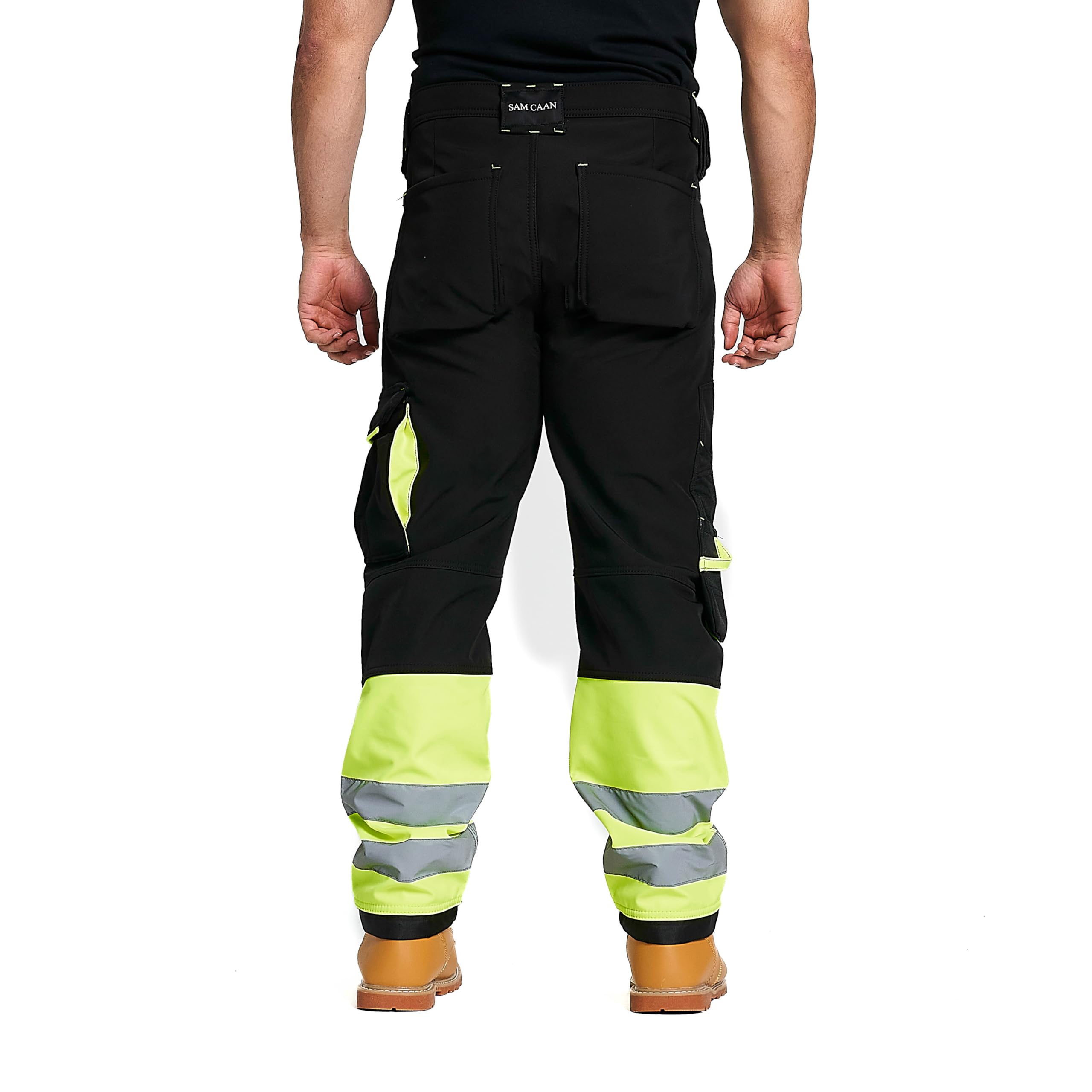 Pantalones de trabajo para hombre, de alta visibilidad, reflectantes, resistentes al agua, a prueba de lluvia, repelentes, resistentes al viento, de seguridad, para el trabajo,