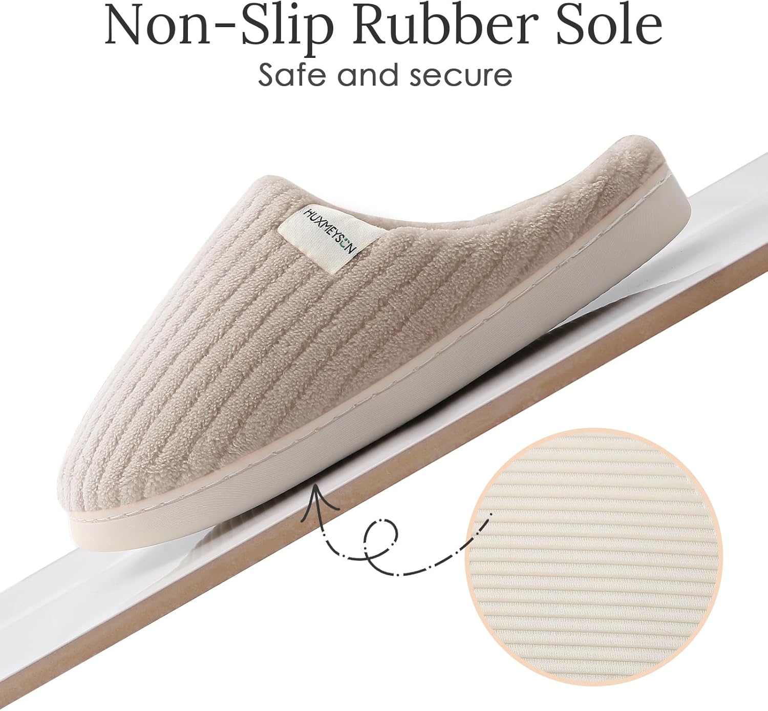 HUXMEYSON Slippers for Women, Warm Memory Foam Comfy House Slippers with Anti-Skid Rubber Sole for Indoor and Outdoor - Image 5